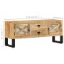 Mueble para TV de madera maciza de mango rugosa 110x30x45 cm de vidaXL, Muebles TV - Ref: Foro24-328276, Precio: 202,05 €, De...