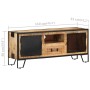 Mueble para TV de madera maciza de mango rugosa 110x31x46 cm de vidaXL, Muebles TV - Ref: Foro24-328284, Precio: 212,95 €, De...