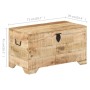 Cofre de almacenamiento de madera de mango rugoso de vidaXL, Baúles de almacenamiento - Ref: Foro24-328293, Precio: 190,99 €,...
