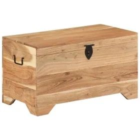 Cofre de almacenamiento de madera de acacia maciza de vidaXL, Baúles de almacenamiento - Ref: Foro24-328294, Precio: 155,36 €...