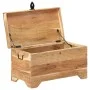 Cofre de almacenamiento de madera de acacia maciza de vidaXL, Baúles de almacenamiento - Ref: Foro24-328294, Precio: 155,36 €...