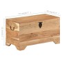 Cofre de almacenamiento de madera de acacia maciza de vidaXL, Baúles de almacenamiento - Ref: Foro24-328294, Precio: 157,84 €...
