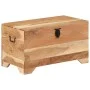 Cofre de almacenamiento de madera de acacia maciza de vidaXL, Baúles de almacenamiento - Ref: Foro24-328294, Precio: 155,36 €...