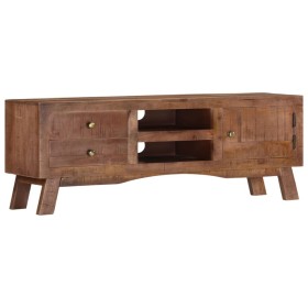 Mueble para TV de madera maciza de mango rugosa 110x30x40 cm de vidaXL, Muebles TV - Ref: Foro24-328303, Precio: 124,32 €, De...
