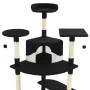 Rascador para gatos con poste de sisal negro y blanco 203 cm en Mobiliario para gatos | Comprar online en Foru.es