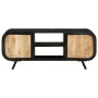 Mueble para TV de madera maciza de mango rugosa 110x30x45 cm de vidaXL, Muebles TV - Ref: Foro24-328414, Precio: 127,80 €, De...
