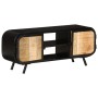 Mueble para TV de madera maciza de mango rugosa 110x30x45 cm de vidaXL, Muebles TV - Ref: Foro24-328414, Precio: 127,80 €, De...