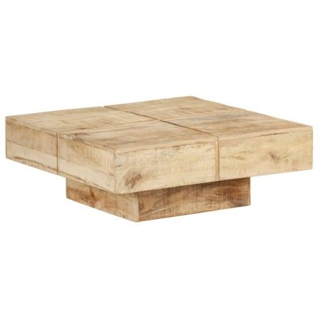 Mesa de centro de madera maciza de mango 80x80x28 cm de vidaXL, Mesas de centro - Ref: Foro24-323592, Precio: 169,52 €, Descu...