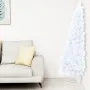 Medio árbol de Navidad artificial con soporte PVC blanco 180 cm de vidaXL, Arboles de navidad - Ref: Foro24-328419, Precio: 3...