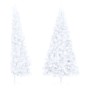 Medio árbol de Navidad artificial con soporte PVC blanco 180 cm de vidaXL, Arboles de navidad - Ref: Foro24-328419, Precio: 3...
