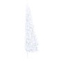 Medio árbol de Navidad artificial con soporte PVC blanco 180 cm de vidaXL, Arboles de navidad - Ref: Foro24-328419, Precio: 3...