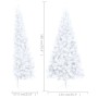 Medio árbol de Navidad artificial con soporte PVC blanco 180 cm de vidaXL, Arboles de navidad - Ref: Foro24-328419, Precio: 3...