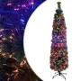 Árbol Navidad estrecho artificial soporte fibra óptica 120 cm de vidaXL, Arboles de navidad - Ref: Foro24-328443, Precio: 51,...
