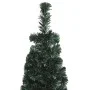 Árbol Navidad estrecho artificial soporte fibra óptica 120 cm de vidaXL, Arboles de navidad - Ref: Foro24-328443, Precio: 51,...