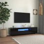 Mueble de TV con luces LED negro 160x35x40 cm de vidaXL, Muebles TV - Ref: Foro24-804428, Precio: 109,06 €, Descuento: %