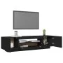 Mueble de TV con luces LED negro 160x35x40 cm de vidaXL, Muebles TV - Ref: Foro24-804428, Precio: 102,51 €, Descuento: %