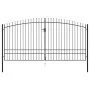 Double gate for fence with spearheads 400x248 cm by vidaXL, garden gates - Ref: Foro24-145742, Price: 430,78 €, Discount: %