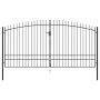 Puerta doble para valla con puntas de lanza 400x248 cm de vidaXL, Puertas de jardín - Ref: Foro24-145742, Precio: 295,43 €, D...