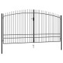 Puerta doble para valla con puntas de lanza 400x248 cm de vidaXL, Puertas de jardín - Ref: Foro24-145742, Precio: 295,43 €, D...