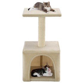 Rascador para gatos con poste de sisal 55 cm beige en Mobiliario para gatos | Comprar online en Foru.es
