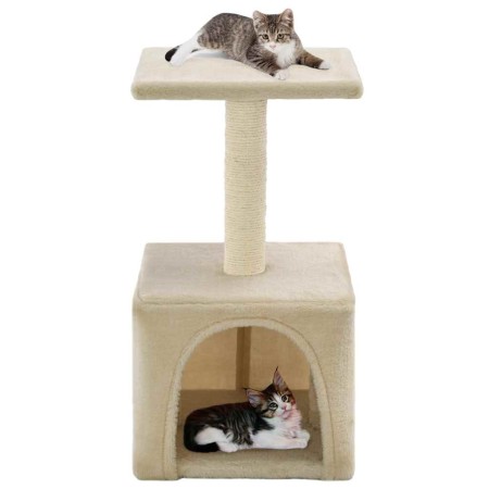 Rascador para gatos con poste de sisal 55 cm beige en Mobiliario para gatos | Comprar online en Foru.es