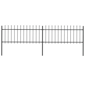 Gartenzaun mit Speerspitzen aus schwarzem Stahl 3,4x0,8 m von vidaXL, Zaunpaneele - Ref: Foro24-277603, Preis: 103,00 €, Raba...