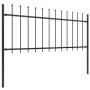 Valla de jardín con puntas de lanza acero negro 3,4x0,8 m de vidaXL, Paneles de vallas - Ref: Foro24-277603, Precio: 104,04 €...