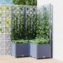Jardinera con enrejado PP gris oscuro 80x80x136 cm de vidaXL, Maceteros y jardineras - Ref: Foro24-318255, Precio: 115,54 €, ...