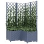 Jardinera con enrejado PP gris oscuro 80x80x136 cm de vidaXL, Maceteros y jardineras - Ref: Foro24-318255, Precio: 115,54 €, ...