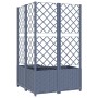 Jardinera con enrejado PP gris oscuro 80x80x136 cm de vidaXL, Maceteros y jardineras - Ref: Foro24-318255, Precio: 115,54 €, ...
