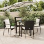 Set de muebles jardín 5 pzas con cojines ratán sintético negro en Conjuntos de jardín | Comprar online en Foru.es