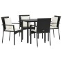 Set de muebles jardín 5 pzas con cojines ratán sintético negro en Conjuntos de jardín | Comprar online en Foru.es