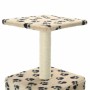 Rascador para gatos con poste de sisal 55 cm huellas beige en Mobiliario para gatos | Comprar online en Foru.es