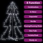 Árbol de Navidad 200 luces LED interior y exterior 98x150 cm de vidaXL, Arboles de navidad - Ref: Foro24-328574, Precio: 36,9...
