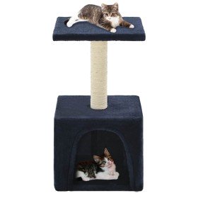 Rascador para gatos con poste de sisal 55 cm azul oscuro en Mobiliario para gatos | Comprar online en Foru.es