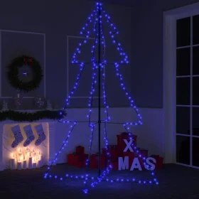 Árbol de Navidad 240 luces LED interior y exterior 118x180 cm de vidaXL, Arboles de navidad - Ref: Foro24-328584, Precio: 39,...