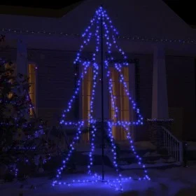 Árbol de Navidad 300 luces LED interior y exterior 120x220 cm de vidaXL, Arboles de navidad - Ref: Foro24-328589, Precio: 49,...