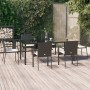 Set de comedor de jardín 7 pzas y cojines ratán sintético negro en Conjuntos de jardín | Comprar online en Foru.es