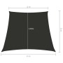 Toldo de vela tela oxford trapecio gris antracita 2/4x3 m en Sombrillas | Comprar online en Foru.es