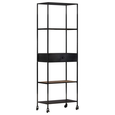 Estantería de madera de mango rugosa y hierro 60x35x180 cm de vidaXL, Librerías y estanterías - Ref: Foro24-323735, Precio: 1...