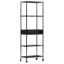 Estantería de madera de mango rugosa y hierro 60x35x180 cm de vidaXL, Librerías y estanterías - Ref: Foro24-323735, Precio: 1...