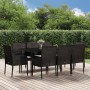 Set de comedor de jardín 9 pzas y cojines ratán sintético negro en Conjuntos de jardín | Comprar online en Foru.es