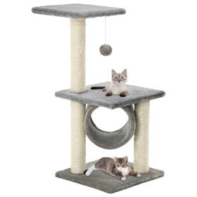 Rascador para gatos con poste rascador de sisal 65 cm gris en Mobiliario para gatos | Comprar online en Foru.es