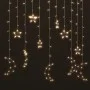 Luces estrella y luna 138 LEDs blanco cálido con control remoto de vidaXL, Luces de Navidad - Ref: Foro24-328794, Precio: 23,...