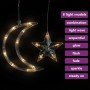 Luces estrella y luna 138 LEDs blanco cálido con control remoto de vidaXL, Luces de Navidad - Ref: Foro24-328794, Precio: 24,...