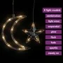 Luces estrella y luna 345 LEDs blanco cálido con control remoto de vidaXL, Luces de Navidad - Ref: Foro24-328798, Precio: 29,...