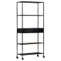 Estantería de madera de mango rugosa y hierro 80x35x180 cm de vidaXL, Librerías y estanterías - Ref: Foro24-323734, Precio: 1...