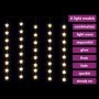 Cortina de luces estrellas 200 LEDs blanco cálido 8 funciones de vidaXL, Luces de Navidad - Ref: Foro24-328802, Precio: 30,53...
