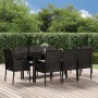 Set de comedor de jardín 9 pzas y cojines ratán sintético negro en Conjuntos de jardín | Comprar online en Foru.es