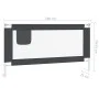 Child bed safety rail dark gray fabric 160x25 cm by vidaXL, Safety railings - Ref: Foro24-10230, Price: 34,82 €, Discount: %